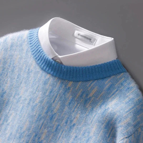 Men’s knitted vrew-neck sweater – men