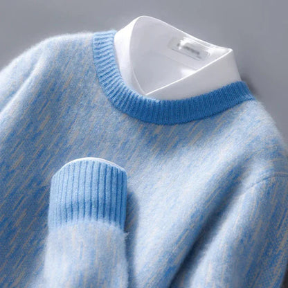 Men’s knitted vrew-neck sweater – men
