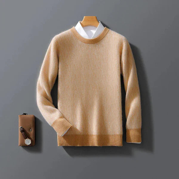 Men’s knitted vrew-neck sweater – men