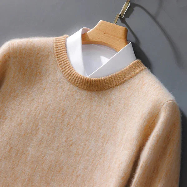 Men’s knitted vrew-neck sweater – men