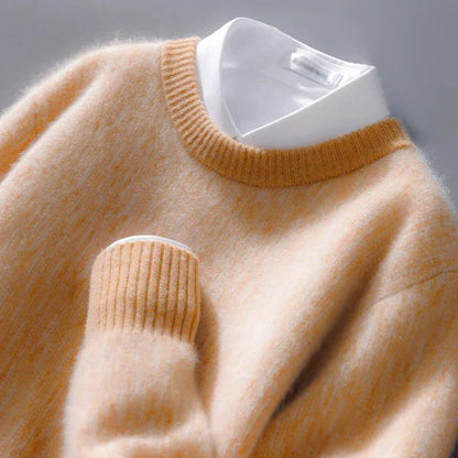 Men’s knitted vrew-neck sweater – men
