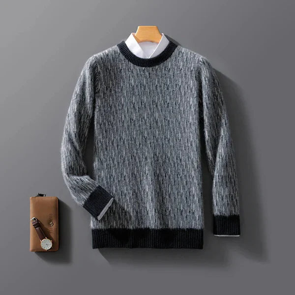 Men’s knitted vrew-neck sweater – men