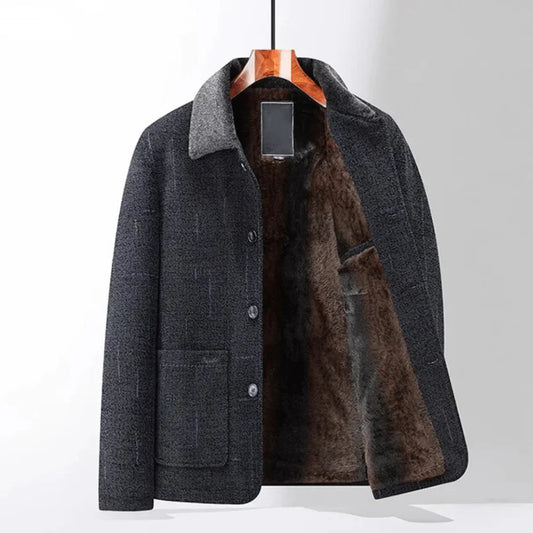 Men’s lightweight sherpa jacket with wool lining – men