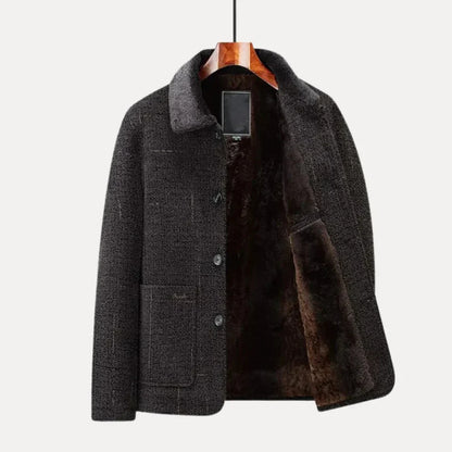 Men’s lightweight sherpa jacket with wool lining – men