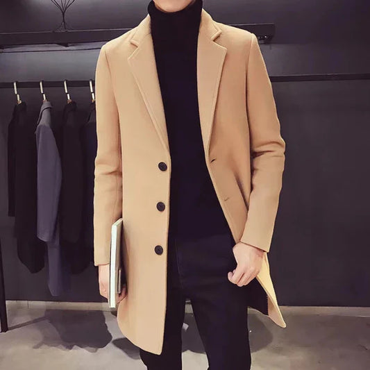 Men’s long winter overcoat stylish – men
