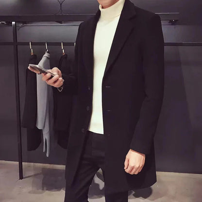 Men’s long winter overcoat stylish – men