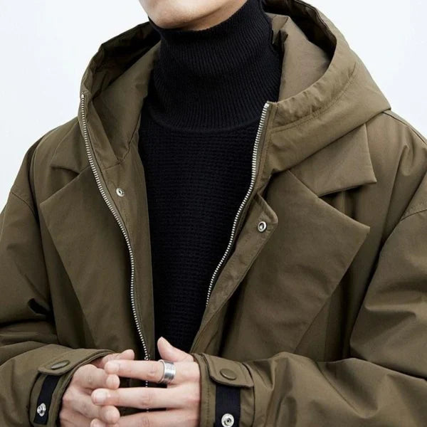 Men’s oversized long trench coat classic – men