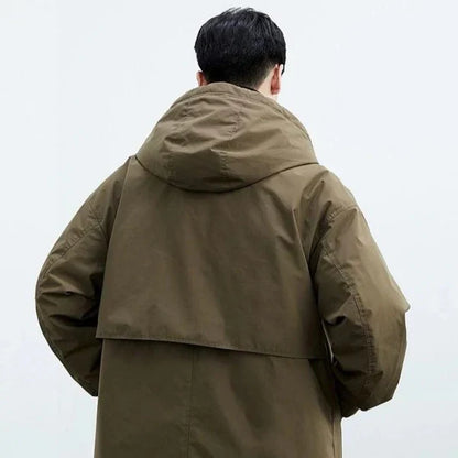 Men’s oversized long trench coat classic – men