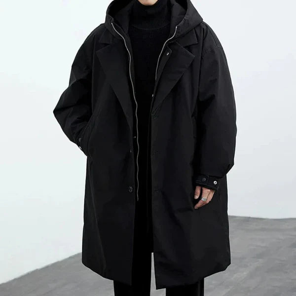 Men’s oversized long trench coat classic – men