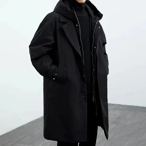 Men’s oversized long trench coat classic – men