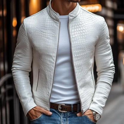 Men’s premium textured leather jacket – men