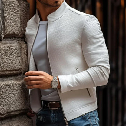 Men’s premium textured leather jacket – men