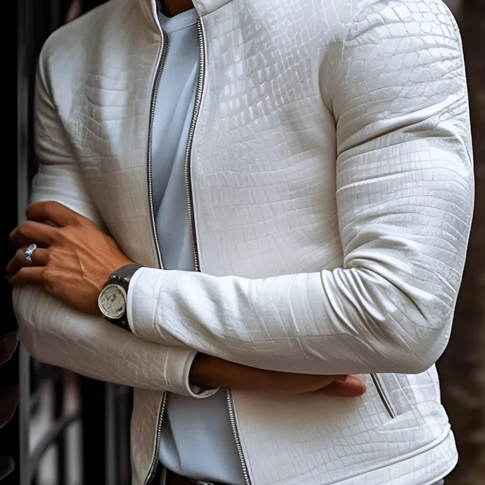 Men’s premium textured leather jacket – men