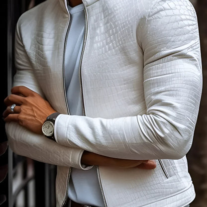 Men’s premium textured leather jacket – men