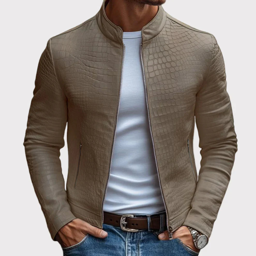 Men’s premium textured leather jacket – men