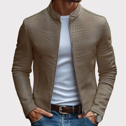 Men’s premium textured leather jacket – men
