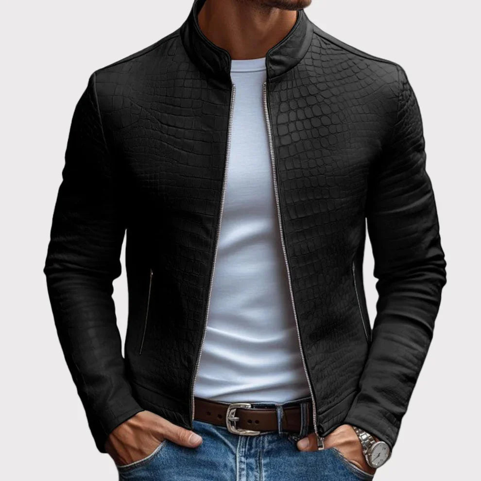Men’s premium textured leather jacket – men