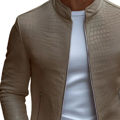 Men’s premium textured leather jacket – men