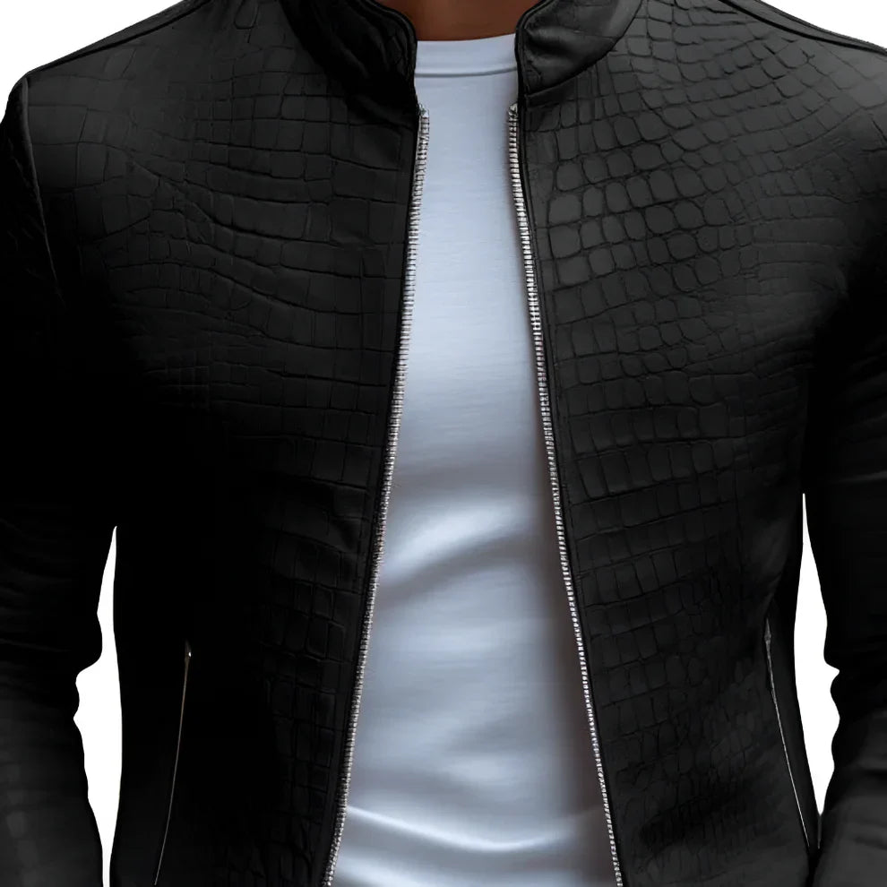 Men’s premium textured leather jacket – men