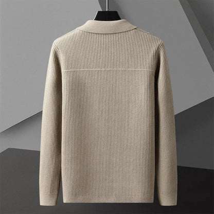 Men's ribbed cardigan - lightweight & stylish