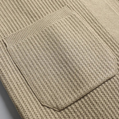 Men's ribbed cardigan - lightweight & stylish