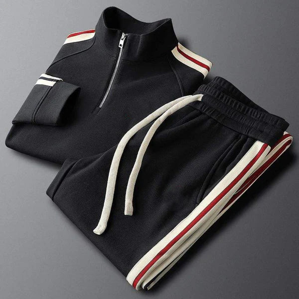 Men’s tracksuit cotton zip-up set – men