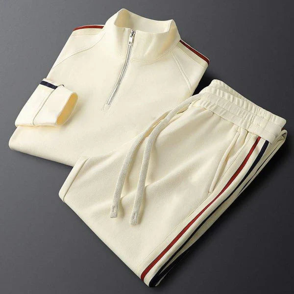 Men’s tracksuit cotton zip-up set – men
