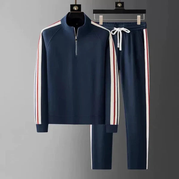 Men’s tracksuit cotton zip-up set – men
