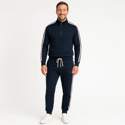 Men’s tracksuit cotton zip-up set – men