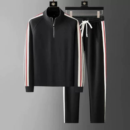 Men’s tracksuit cotton zip-up set – men