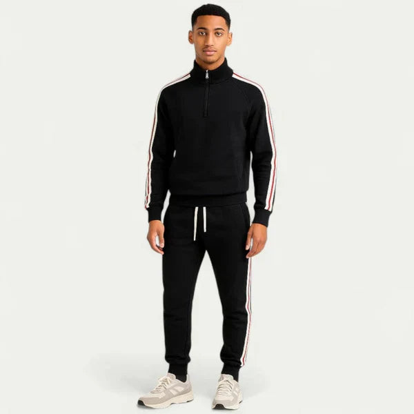 Men’s tracksuit cotton zip-up set – men