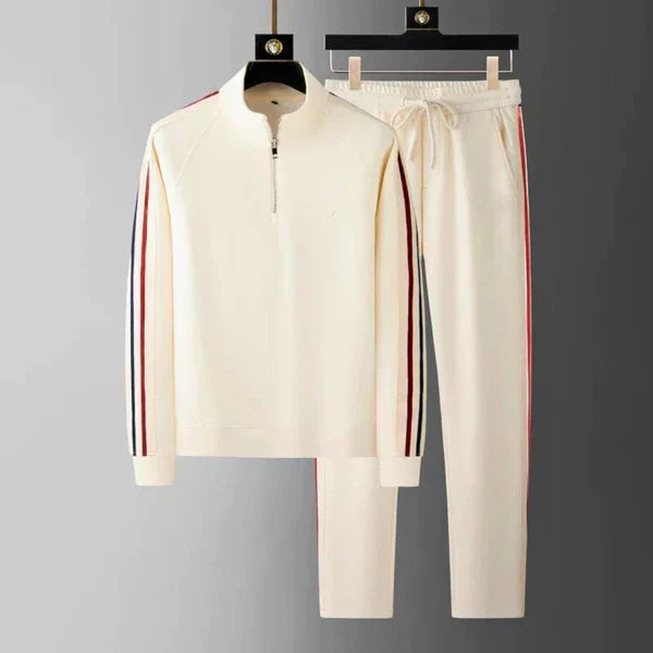 Men’s tracksuit cotton zip-up set – men