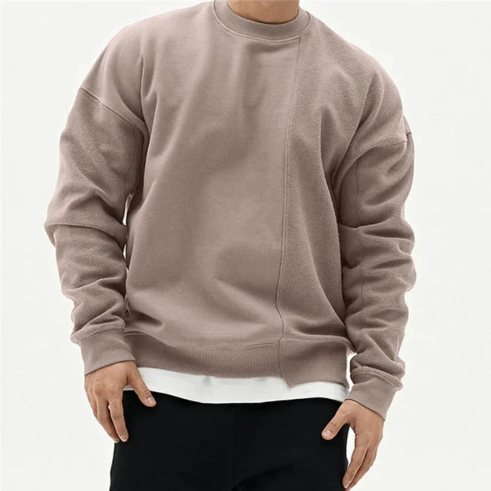 Men's water-repellent cotton crewneck sweater
