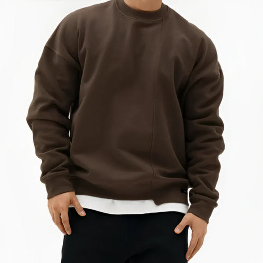 Men's water-repellent cotton crewneck sweater