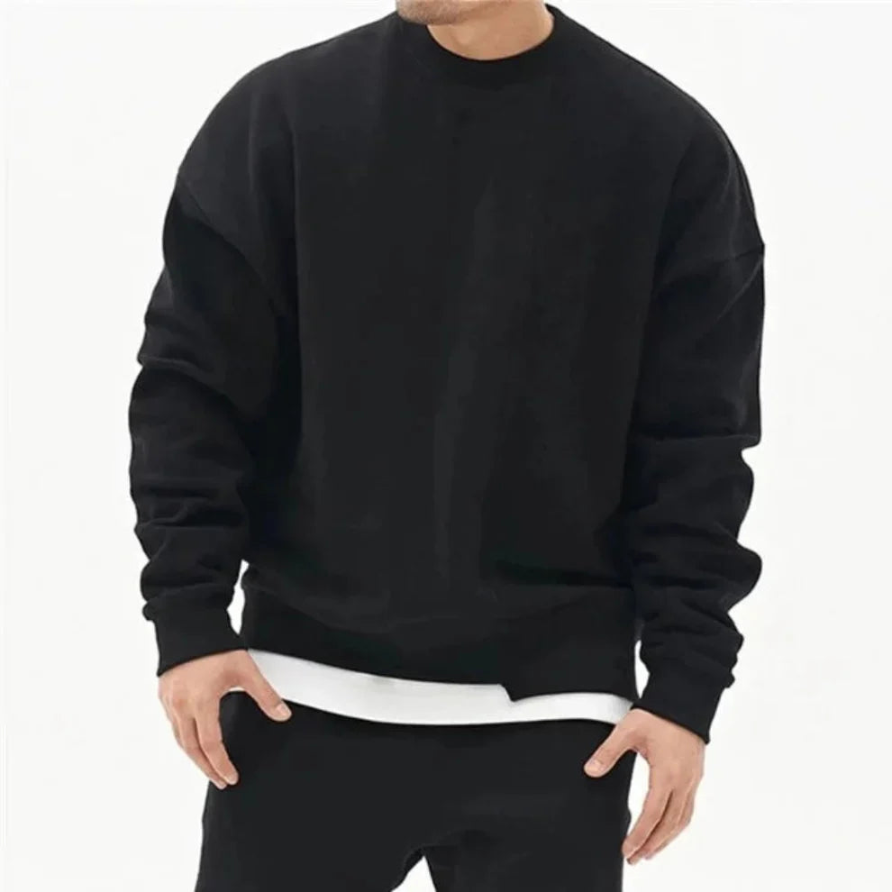 Men's water-repellent cotton crewneck sweater