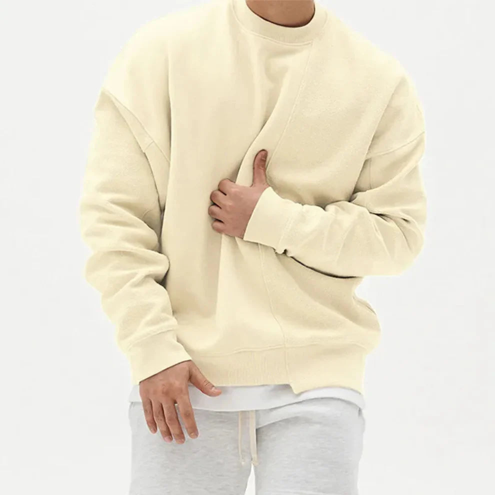 Men's water-repellent cotton crewneck sweater