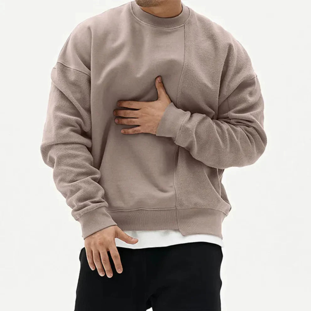Men's water-repellent cotton crewneck sweater