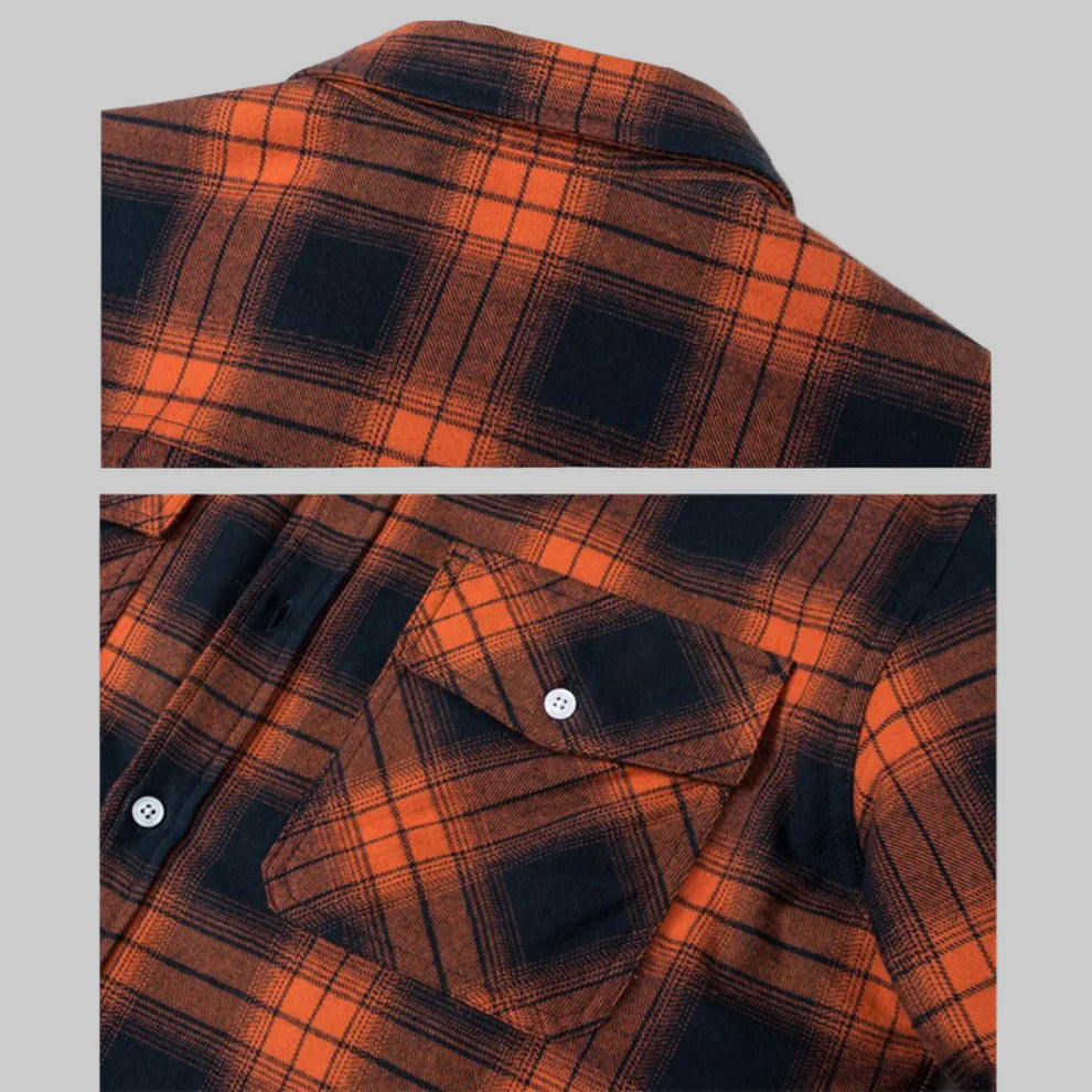 Men’s fleece-lined checked winter jacket – men