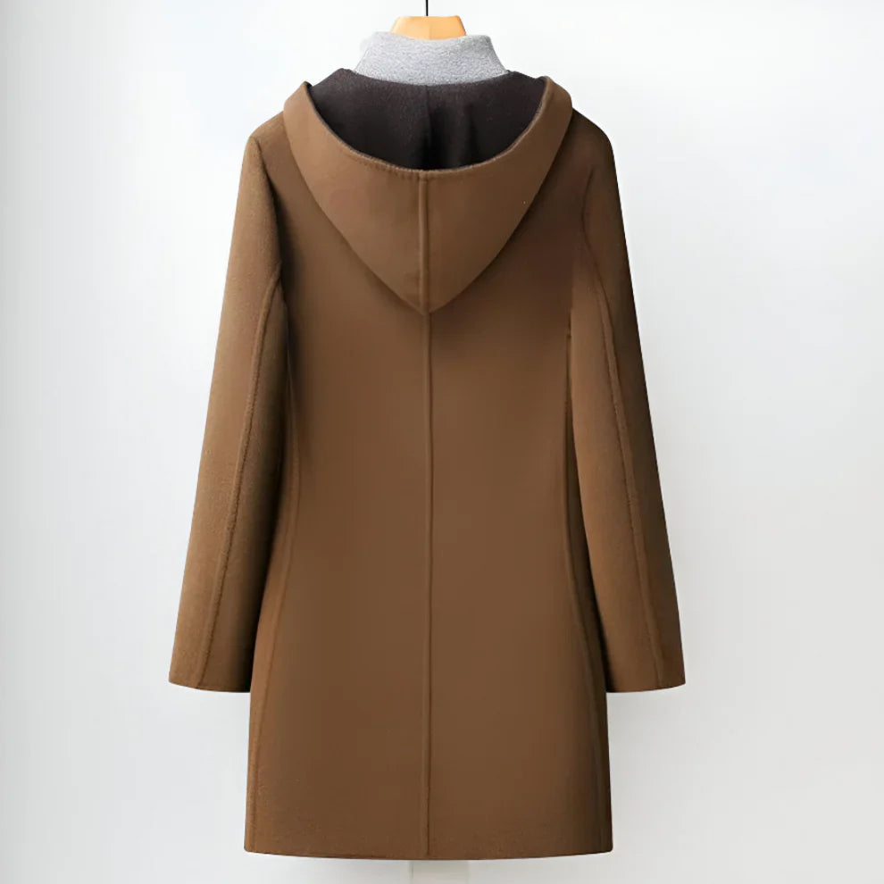 Men’s winter wool-blend hooded overcoat – men