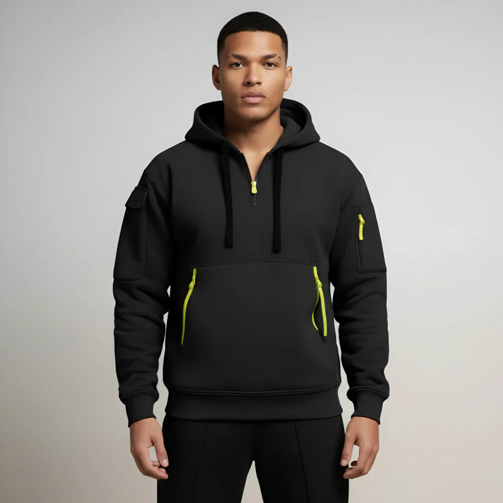 Men’s half-zip pullover hoodie – men