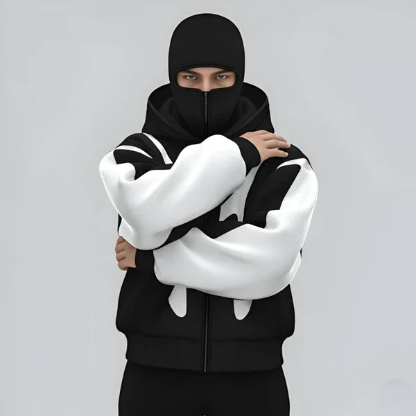 Men’s oversized full-zip hoodie techwear – men