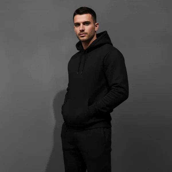 Men’s cropped hoodie tracksuit set – men