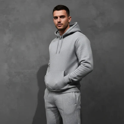 Men’s cropped hoodie tracksuit set – men