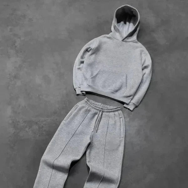 Men’s cropped hoodie tracksuit set – men