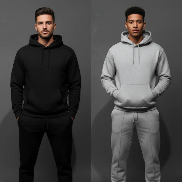 Men’s cropped hoodie tracksuit set – men