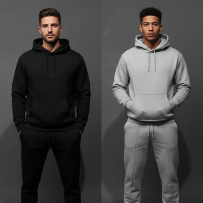 Men’s cropped hoodie tracksuit set – men