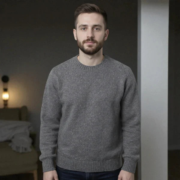 Men’s soft crew-neck cozy pullover – men