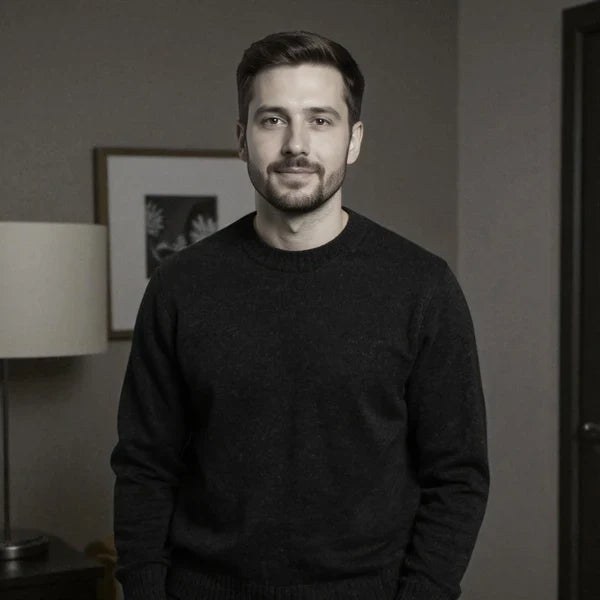 Men’s soft crew-neck cozy pullover – men