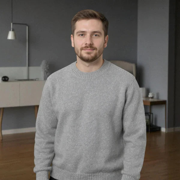 Men’s soft crew-neck cozy pullover – men