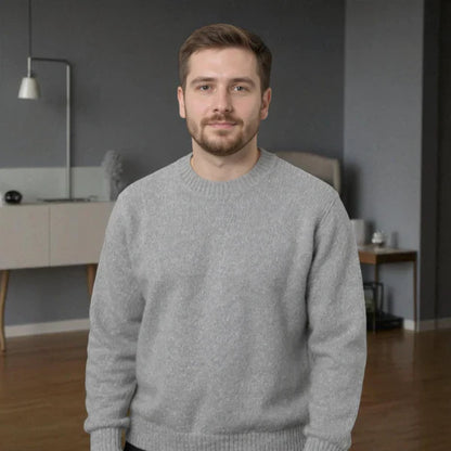 Men’s soft crew-neck cozy pullover – men